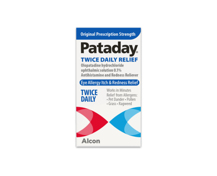 product box for Pataday Eye Allergy Itch Relief Eye Drops  in Twice Daily Relief Original Prescription Stregnth